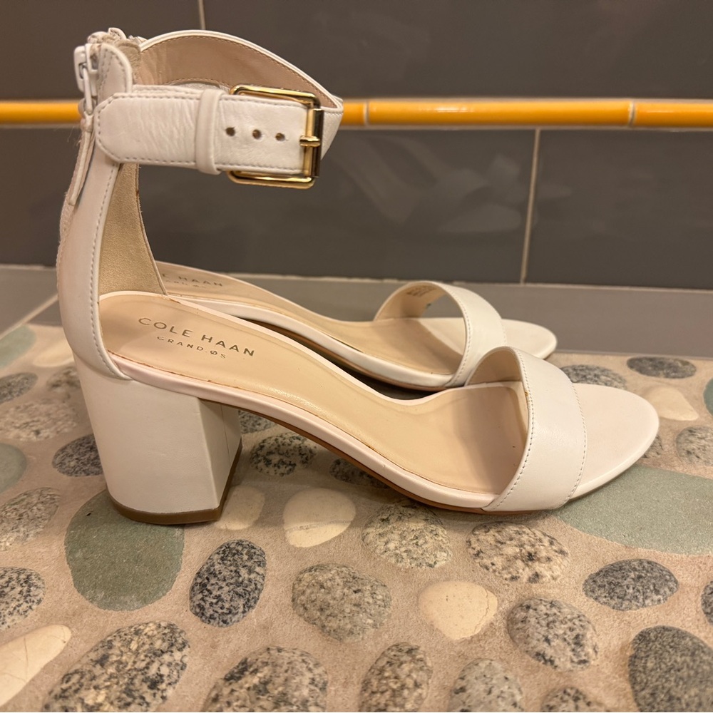 Cole Haan White Minimalist Heels